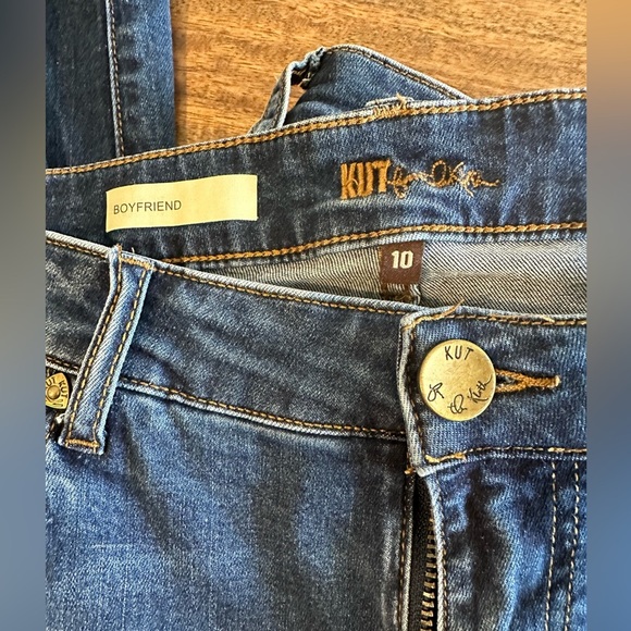 Kut from the Kloth Womens Boyfriend Jeans Mid Rise Denim Stretch Blue Size 10 - Picture 6 of 6